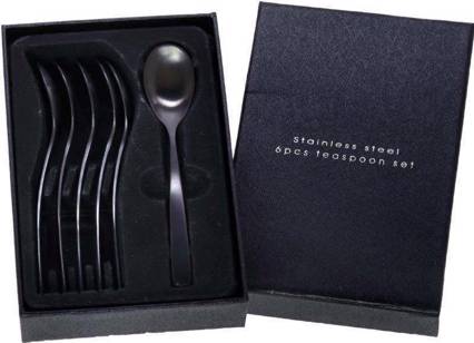 Cryspo Trio Σετ 6 τεμαχίων Κουταλάκι Stainless Steel 'Durable' Black Matt 4507604